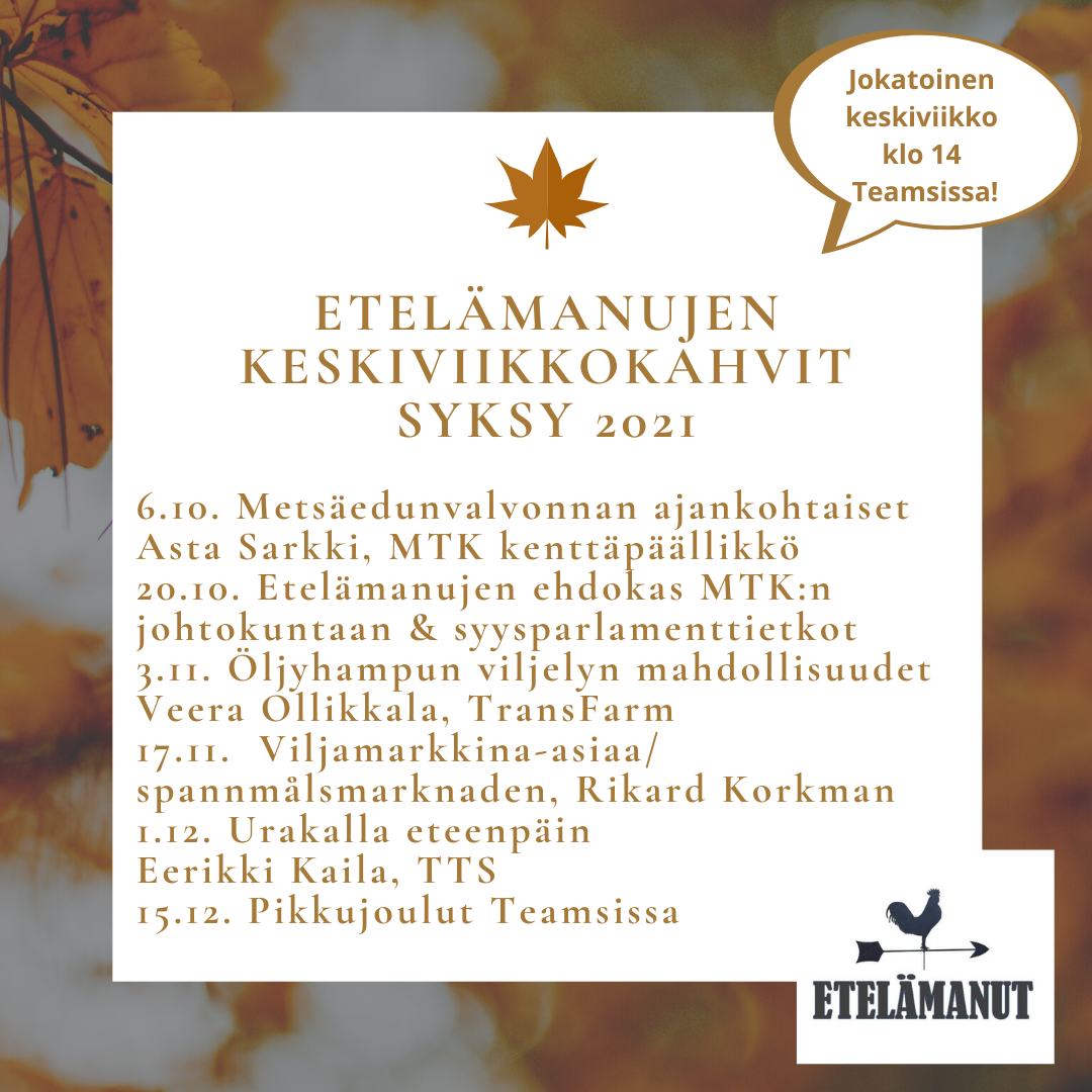 Manujen Keskiviikon Kello Kahden Kahvit! - MTK-Uusimaa - MTK